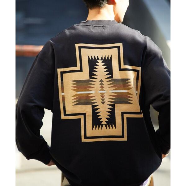 「PENDLETON」 スウェットカットソー MEDIUM ブラック メンズ