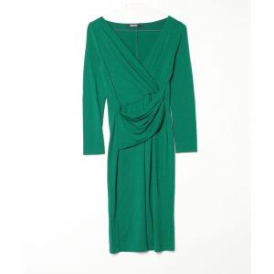 「DKNY DONNA KARAN NEW YORK」 長袖ワンピース P グリーン レディース