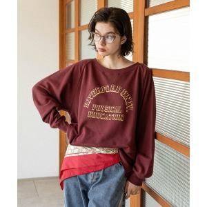 「niko and...」 スウェットカットソー MEDIUM ボルドー レディース