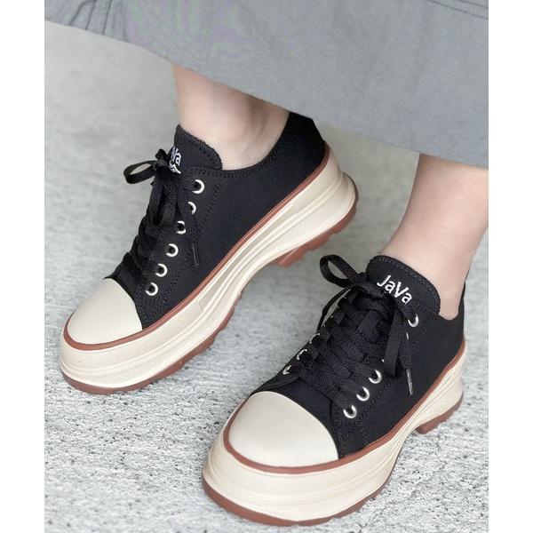 「Java」 ローカットスニーカー LARGE ブラック レディース