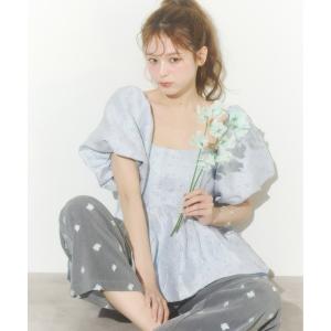 ブラウス シャツ フラワージャガードペプラムビスチェ レディース