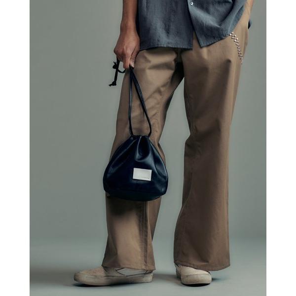 ハンドバッグ 「ADAMPATEK」water repellent leather drawstri...