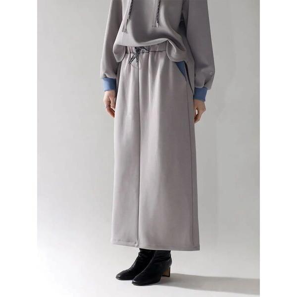 スカート BI-COLOR BONDING SKIRT(GRAY，BLACK)