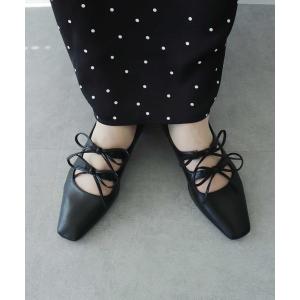 パンプス Wリボンパンプス