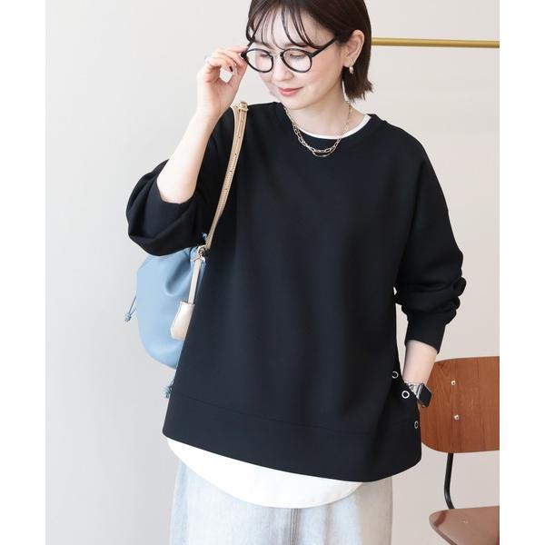 トレーナー スウェット サイドドットポンチプルオーバー レディース