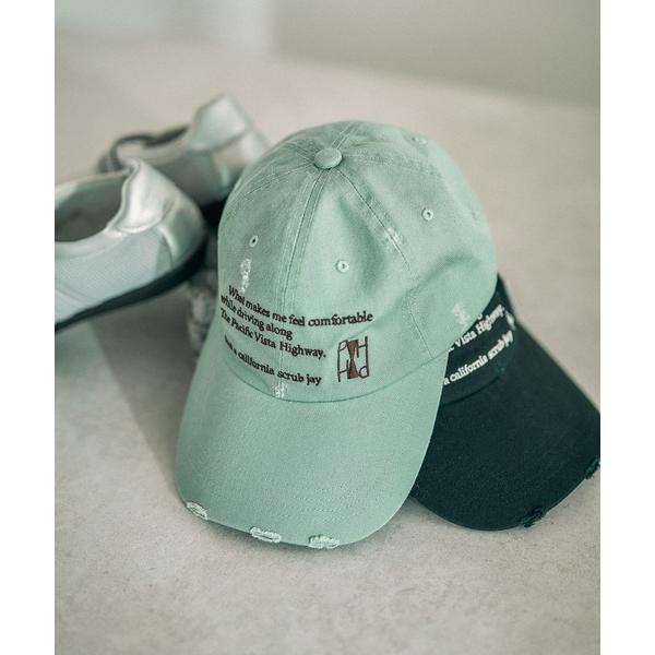 キャップ 帽子 ダメージ刺繍キャップ　641140 レディース