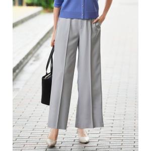 パンツ スマートビューティストレッチベルト ワイドパンツ レディース
