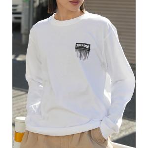 tシャツ Dripped BOX LOGO L/S T-SHIRTS/THRASHER スラッシャー ドリップロゴ長袖Tシャツ メンズ レディース