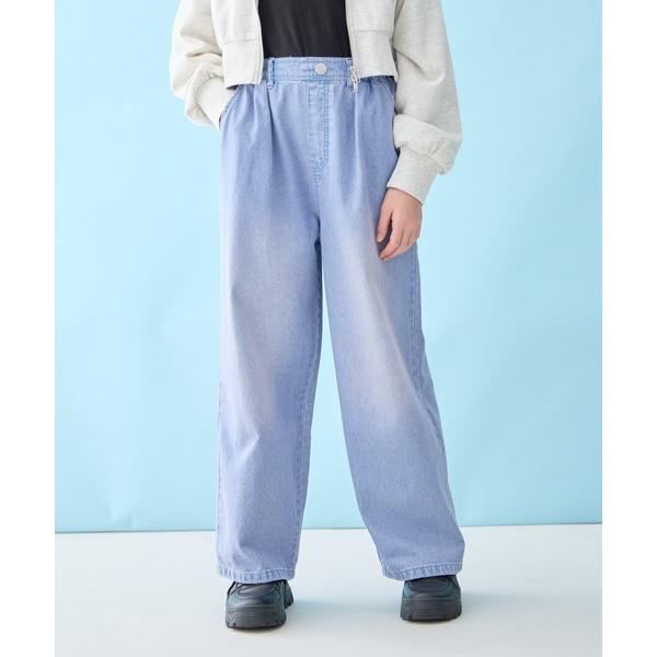 パンツ BACKハートワイドデニム キッズ 子供服 女の子