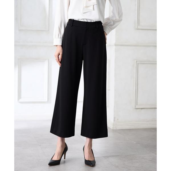 パンツ 「アルファブリック」ストレッチワイドパンツ「セットアップ対応・UVカット」 レディース