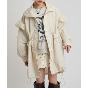 ブルゾン アウター フリルモッズコート レディース