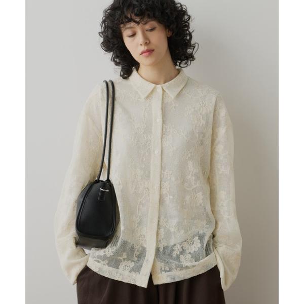 ブラウス シャツ フラワーレースシャツ レディース