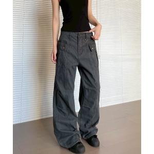 UP START カーゴパンツ 「LAMPOON」フレアカーゴパンツ レディース