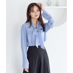 ブラウス シャツ ポケツキボウタイブラウス646224 レディース