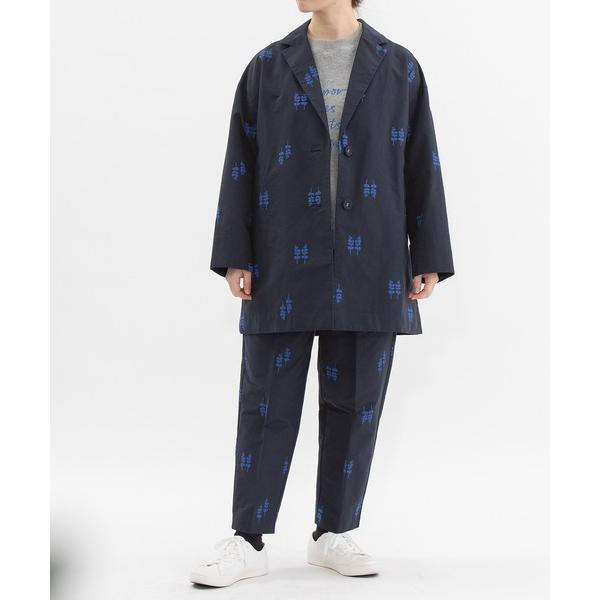 ワイドパンツ パンツ グログラン刺繍センタープレスパンツ レディース