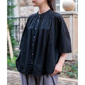 ブラウス シャツ 夏 「Brocante / ブロカント」 インドボイル シスフロンセシャツ レディース