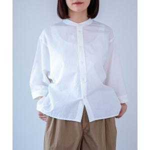 ブラウス シャツ 夏 「D.M.G / ディーエムジー」 コットンクロスロッキーバル サイドポケットワイドシャツ レディース