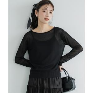 tシャツ シアージョーゼット長袖トップス レディース