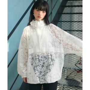 レースアノラックプルオーバー レディース