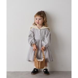 ワンピース バイカラーセーラーカラーワンピース キッズ 子供服 女の子