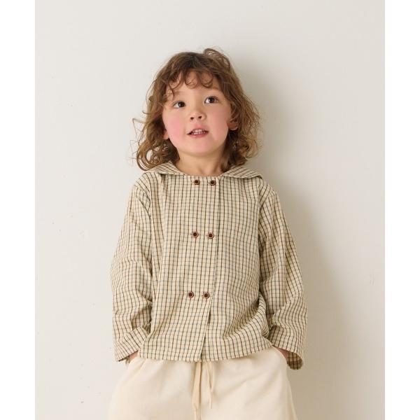 ブラウス シャツ ダブルボタンセーラーカラー長袖ブラウス キッズ 子供服 男の子 女の子