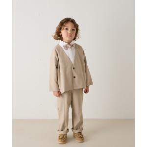 フォーマル 発表会 卒園式 入学式 ストライプ柄ノーカラージャケットセットアップ キッズ 子供服 男の子