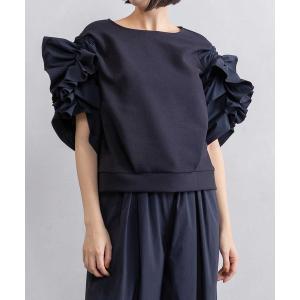 ブラウス シャツ ラッフルスリーブトップス レディース