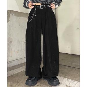 スラックス グリッター加工スラックス メンズ レディース