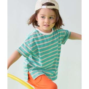 tシャツ 「EN-JOY」どっちも前だから1人でお着替え 総柄 半袖Tシャツ キッズ 子供服 男の子 女の子
