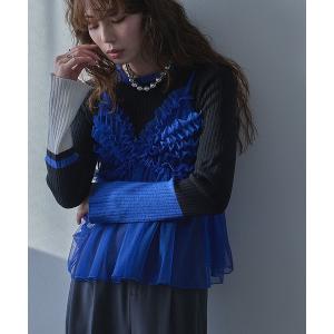 キャミソール シアーチュールキャミビスチェ