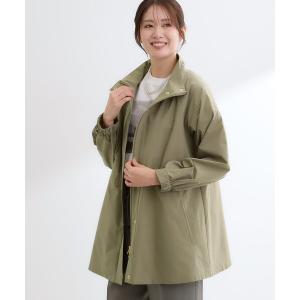 コート アウター ストレッチタフタミドル丈パーカー レディース