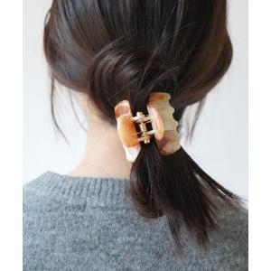 ヘアクリップ 「 Port / ポート 」 マーブル スクエア ミニ ヘアクリップ #