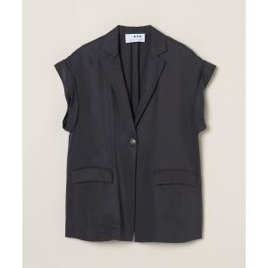 コート アウター フィブリオ 半袖ジャケット レディース