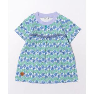 tシャツ フラワープリントカットソー半袖Tシャツ キッズ 子供服 女の子