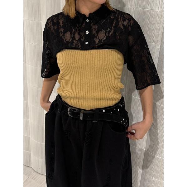 チューブトップ ベアトップ NEP KNIT TUBE TOP