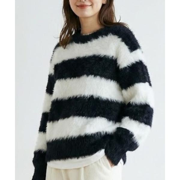 ニット セーター 「旬なバランスが決まる」大人の愛されシャギークルーネックニット レディース メンズ