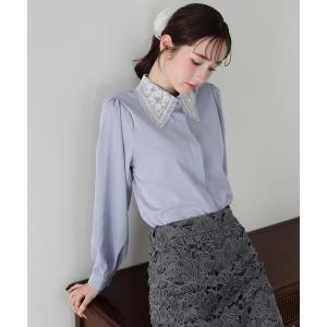 ブラウス シャツ レース襟ブラウス レディース