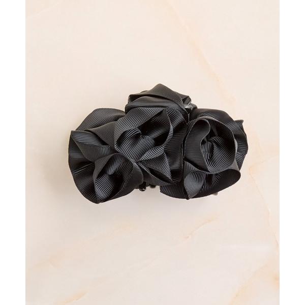 ヘアクリップ グログランフラワーバンスクリップ