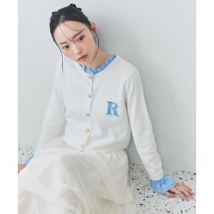 カーディガン Rフリルレイヤードニットカーディガン レディース
