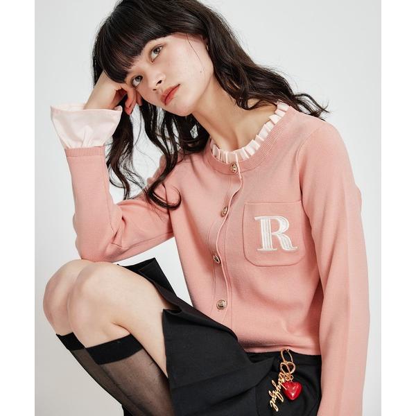 カーディガン Rフリルレイヤードニットカーディガン レディース