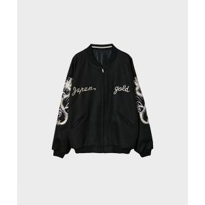 ブルゾン アウター 「gold/ゴールド」WOOL MELTON ×ACETATE SOUVENIR JACKET メンズ