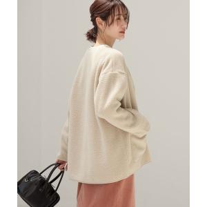 「GLOBAL WORK」 ノーカラージャケット LARGE ライトベージュ レディース