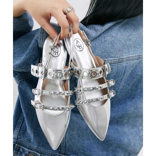 「ASH」 パンプス 35 シルバー レディース