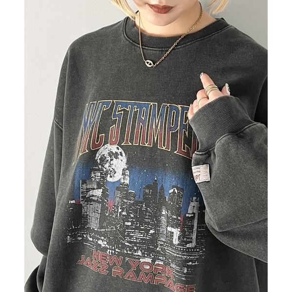 「Java」 スウェットカットソー MEDIUM ブラック レディース