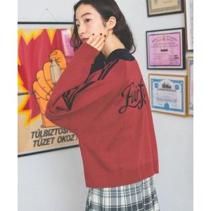 「niko and...」 長袖ニット LARGE レッド レディース