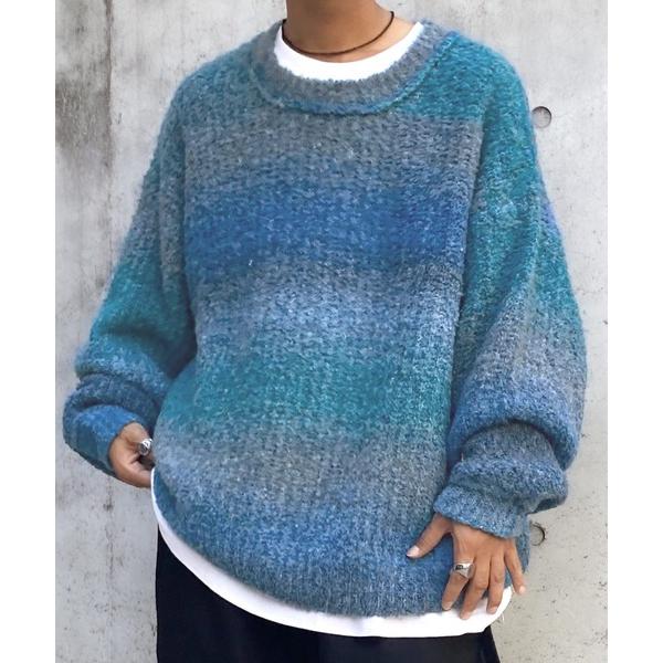 「Java」 長袖ニット MEDIUM ブルー レディース