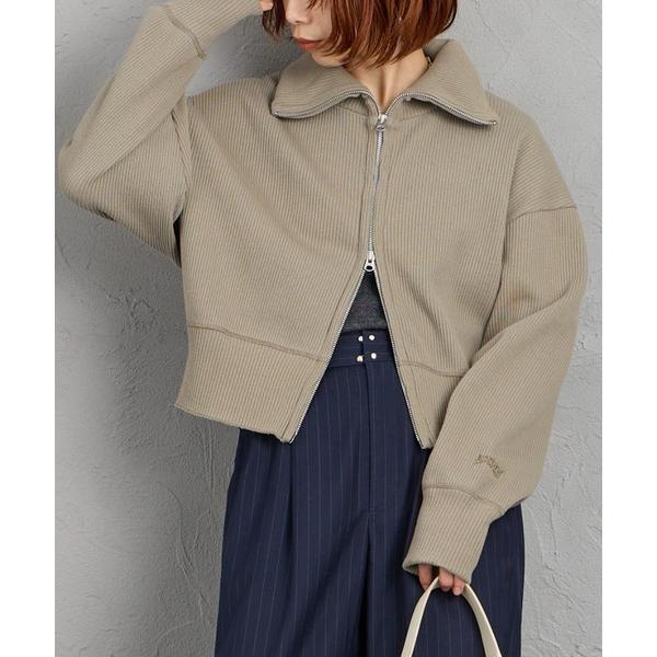 カーディガン 「Americana/アメリカーナ」 ヴィンテージリブ クロップド ジップカーディガン...