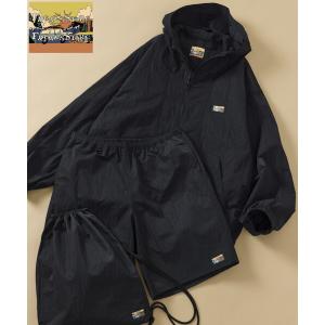 ナイロンジャケット アウトドア リップストップ ナイロン ワンポイントロゴ ジップアップパーカー ショーツ バッグ 3Pセット/セットアップ メンズ