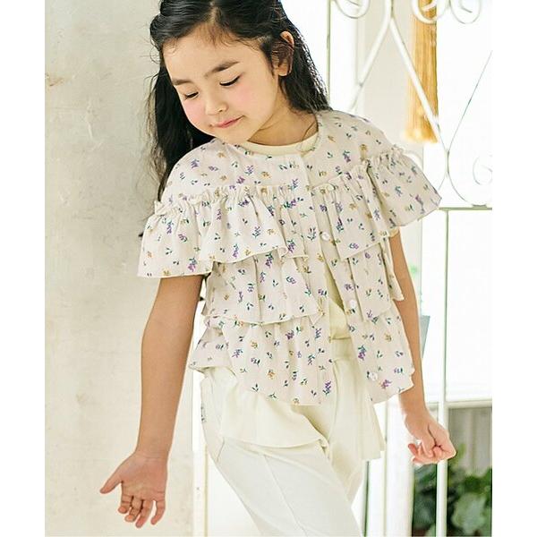 ブラウス シャツ 羽織にもなる前あきフリルブラウス_ジュニア対応 キッズ 子供服 男の子 女の子