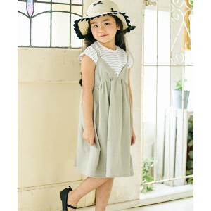 ワンピース フレンチスリーブTシャツ　キャミソールワンピースセット_ジュニア対応 キッズ 子供服 女の子｜ZOZOTOWN Yahoo!店